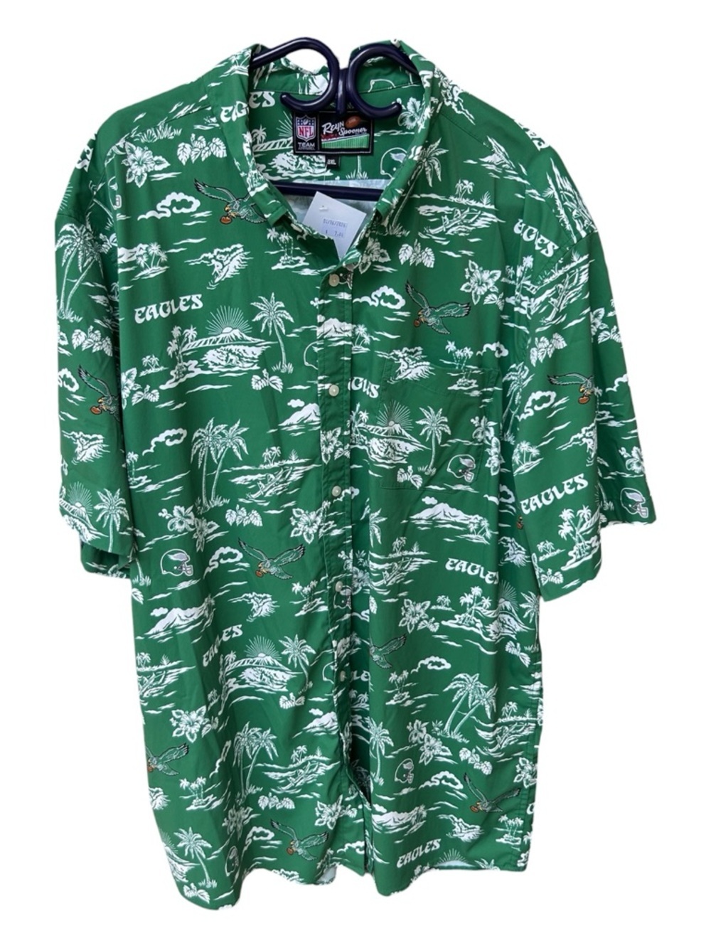 PHILADELPHIA EAGLES Throwback Performance Button Front Shirt Size 3XL NFL - Picture 12 of 12